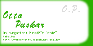 otto puskar business card